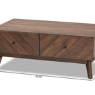 Baxton Studio Hartman Mid-Century Modern Walnut Brown Finished Wood Coffee Table