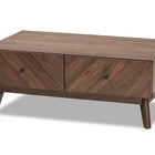 Baxton Studio Hartman Mid-Century Modern Walnut Brown Finished Wood Coffee Table