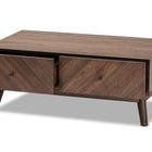 Baxton Studio Hartman Mid-Century Modern Walnut Brown Finished Wood Coffee Table