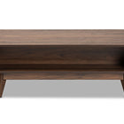 Baxton Studio Hartman Mid-Century Modern Walnut Brown Finished Wood Coffee Table
