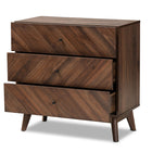 Baxton Studio Hartman Mid-Century Modern Walnut Brown Finished Wood 3-Drawer Storage Chest