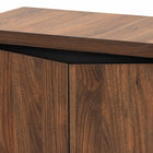 Baxton Studio Talon Modern and Contemporary Two-Tone Walnut Brown and Dark Grey Finished Wood 2-Door Shoe Storage Cabinet