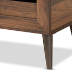 Baxton Studio Salma Modern and Contemporary Walnut Brown Finished Wood 2-Door Shoe Storage Cabinet