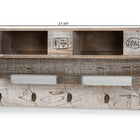 Baxton Studio Ferguson Vintage Rustic Whitewashed Grey Oak Finished Wood Wall Mounted Coat Rack with Shelves