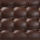 Baxton Studio Walsh Mid-Century Modern Dark Brown Leather-Effect Polyester Fabric Upholstered and Walnut Brown Finished Wood Dining Bench