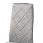 Baxton Studio Blaise Modern Luxe and Glam Grey Velvet Fabric Upholstered and Gold Finished Metal 4-Piece Dining Chair Set