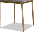 Baxton Studio Blaise Modern Luxe and Glam Grey Velvet Fabric Upholstered and Gold Finished Metal 4-Piece Dining Chair Set