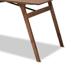 Baxton Studio Saxton Mid-Century Modern Transitional Walnut Brown Finished Wood Dining Table