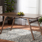 Baxton Studio Saxton Mid-Century Modern Transitional Walnut Brown Finished Wood Dining Table