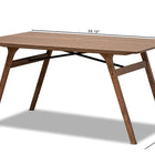 Baxton Studio Saxton Mid-Century Modern Transitional Walnut Brown Finished Wood Dining Table