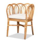 bali & pari Melody Modern and Contemporary Natural Finished Rattan Dining Chair