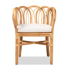 bali & pari Melody Modern and Contemporary Natural Finished Rattan Dining Chair