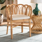 bali & pari Melody Modern and Contemporary Natural Finished Rattan Dining Chair
