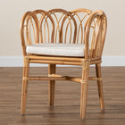 bali & pari Melody Modern and Contemporary Natural Finished Rattan Dining Chair