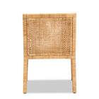 bali & pari Karis Modern and Contemporary Natural Finished Wood and Rattan Dining Chair