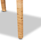 bali & pari Karis Modern and Contemporary Natural Finished Wood and Rattan Dining Chair