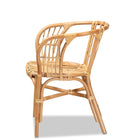 bali & pari Luxio Modern and Contemporary Natural Finished Rattan Dining Chair