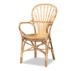 bali & pari Sheraton Modern and Contemporary Natural Finished Rattan Dining Chair