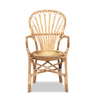 bali & pari Sheraton Modern and Contemporary Natural Finished Rattan Dining Chair