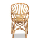 bali & pari Sheraton Modern and Contemporary Natural Finished Rattan Dining Chair