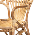 bali & pari Sheraton Modern and Contemporary Natural Finished Rattan Dining Chair