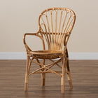 bali & pari Sheraton Modern and Contemporary Natural Finished Rattan Dining Chair