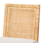 bali & pari Sofia Modern and Contemporary Natural Finished Wood and Rattan Dining Chair