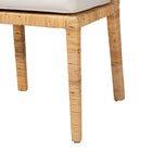 bali & pari Sofia Modern and Contemporary Natural Finished Wood and Rattan Dining Chair