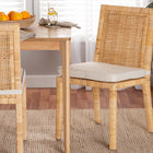 bali & pari Sofia Modern and Contemporary Natural Finished Wood and Rattan Dining Chair