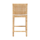 bali & pari Sofia Modern and Contemporary Natural Finished Wood and Rattan Counter Stool