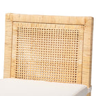 bali & pari Sofia Modern and Contemporary Natural Finished Wood and Rattan Counter Stool