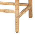 bali & pari Sofia Modern and Contemporary Natural Finished Wood and Rattan Counter Stool