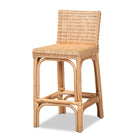 bali & pari Athena Modern and Contemporary Natural Finished Rattan Counter Stool