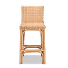 bali & pari Athena Modern and Contemporary Natural Finished Rattan Counter Stool