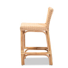 bali & pari Athena Modern and Contemporary Natural Finished Rattan Counter Stool