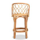 bali & pari Diana Modern and Contemporary Natural Finished Rattan Counter Stool