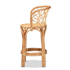 bali & pari Diana Modern and Contemporary Natural Finished Rattan Counter Stool