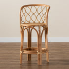 bali & pari Diana Modern and Contemporary Natural Finished Rattan Counter Stool