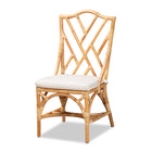 bali & pari Sonia Modern and Contemporary Natural Finished Rattan Dining Chair