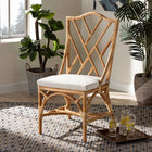 bali & pari Sonia Modern and Contemporary Natural Finished Rattan Dining Chair