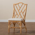 bali & pari Sonia Modern and Contemporary Natural Finished Rattan Dining Chair