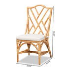 bali & pari Sonia Modern and Contemporary Natural Finished Rattan Dining Chair