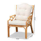 bali & pari Sonia Modern and Contemporary Natural Finished Rattan Armchair