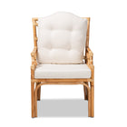 bali & pari Sonia Modern and Contemporary Natural Finished Rattan Armchair