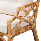 bali & pari Sonia Modern and Contemporary Natural Finished Rattan Armchair