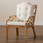 bali & pari Sonia Modern and Contemporary Natural Finished Rattan Armchair