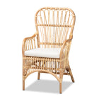 bali & pari Aya Modern and Contemporary Natural Finished Rattan Armchair