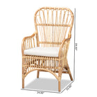 bali & pari Aya Modern and Contemporary Natural Finished Rattan Armchair
