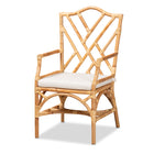 bali & pari Delta Modern and Contemporary Natural Finished Rattan Dining Chair
