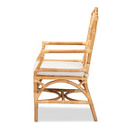 bali & pari Delta Modern and Contemporary Natural Finished Rattan Dining Chair